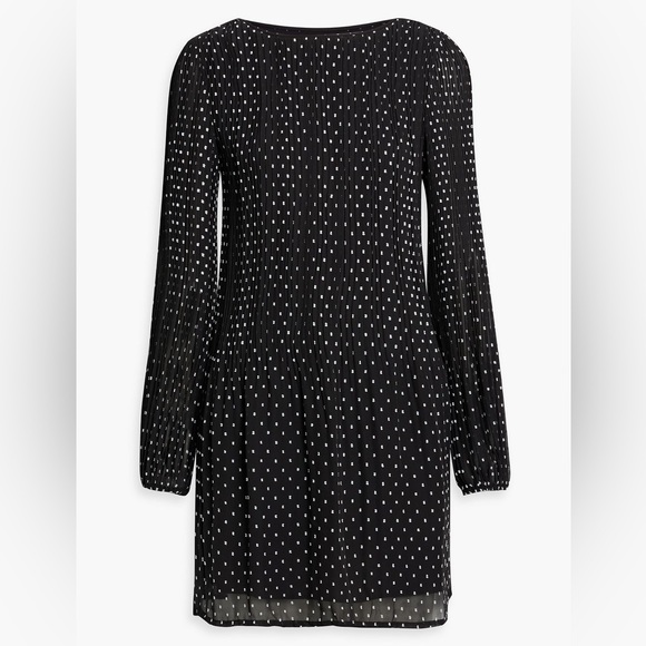 Maje Pleated Rockito Allover Polka Dot Print Black and White Shift Dress. Size 2 - Picture 14 of 14